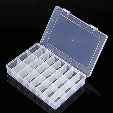 36 Grid Cells Plastic Multipurpose Jewelry Organizer Storage Box - Fizzibyizzi