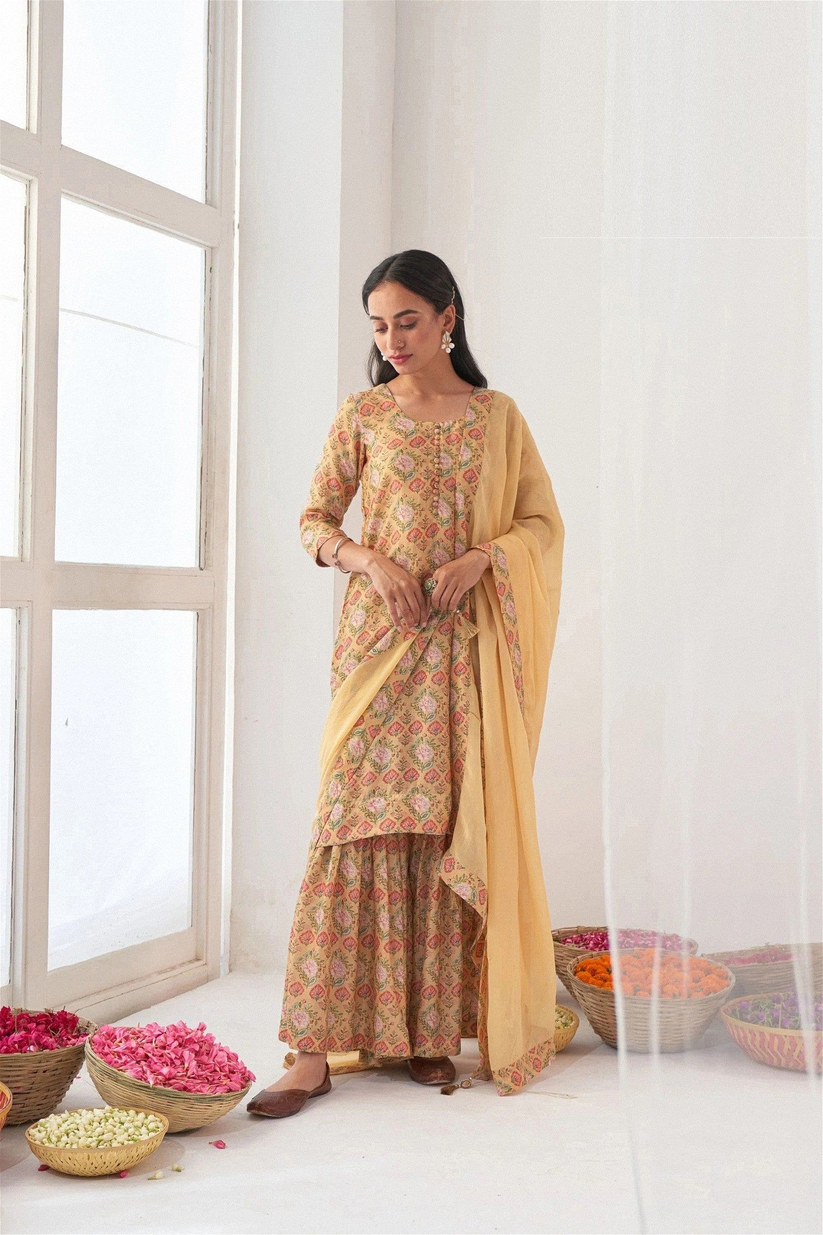 Yellow Masleen Designer Salwar Suit For Women - Fizzibyizzi