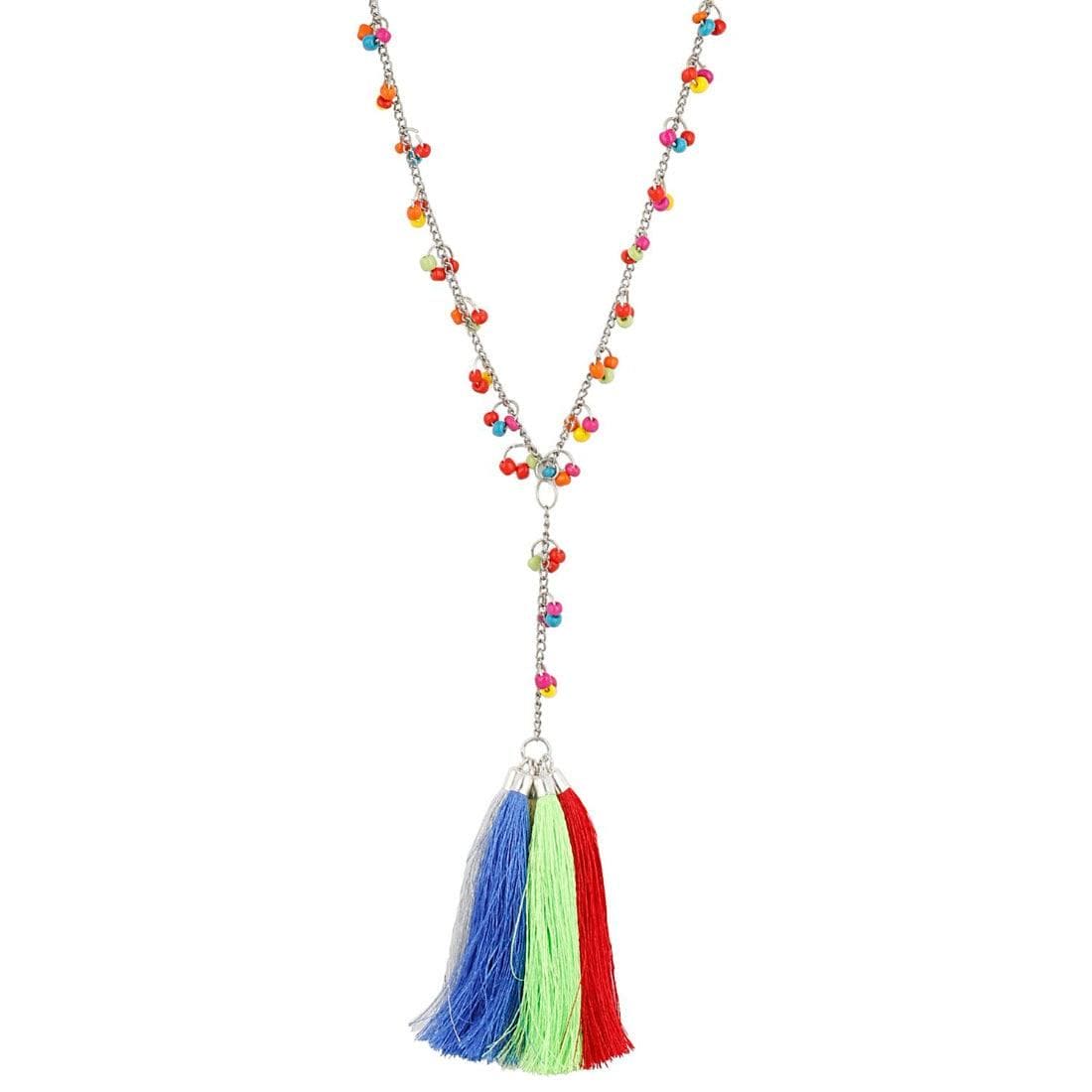 Designer Tassel Beads Chain Necklae - Fizzibyizzicommerce