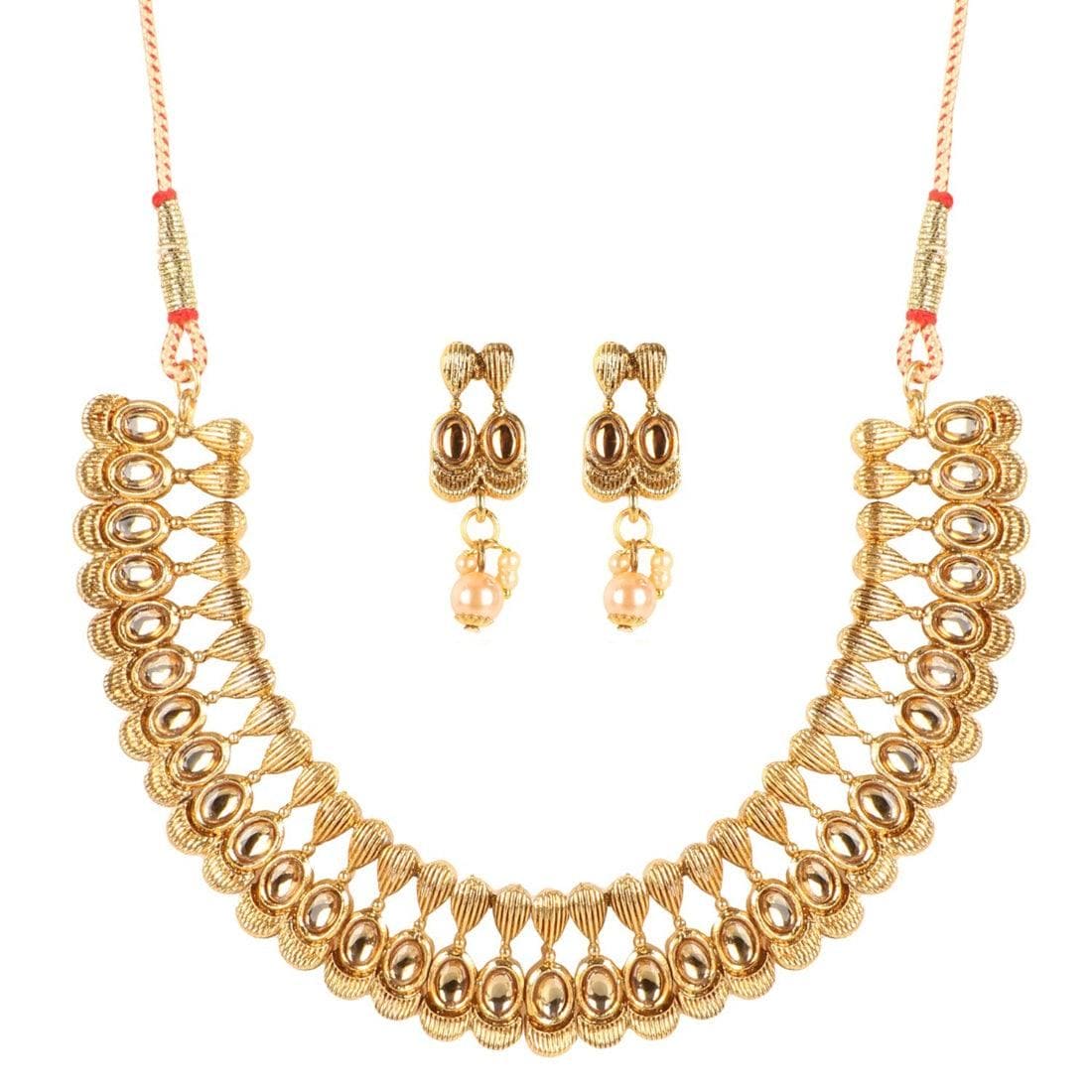 Elegant Inspired Traditional Gold Plated Necklace - Fizzibyizzicommerce