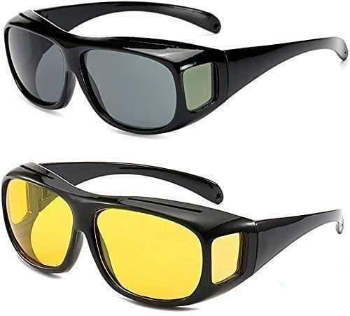 Warp Around HD Vision Day Goggles Anti-glare Polarized Sunglasses Men/Women Driving Glasses Uv Protection Glasses for Driving Car, Bike - Fizzibyizzi