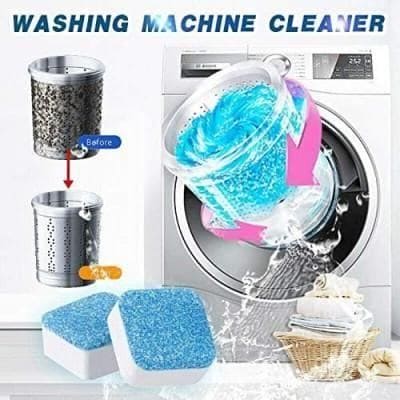 Cleaner Tablet - Washing Machine Descaling Powder Tablet for Tub Cleaning & Drum Stain Remover ( 12pcs ) - Fizzibyizzi